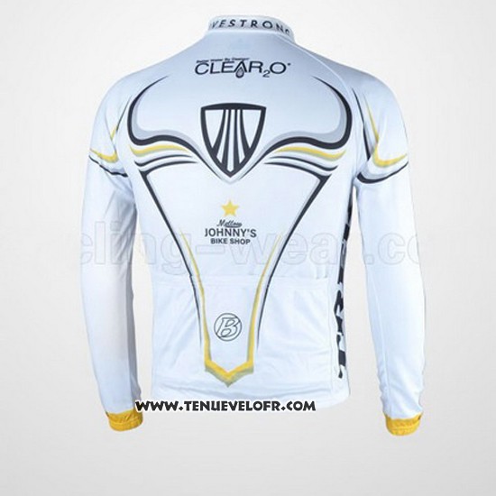 2009 Maillot Ciclismo Trek Noir et Blanc Manches Longues et Cuissard